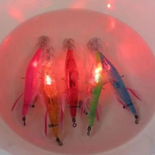 4pc glow squid jigs luminous - glow,