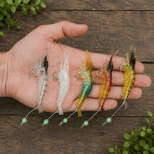5pcs soft shrimp - shrimp, fishing