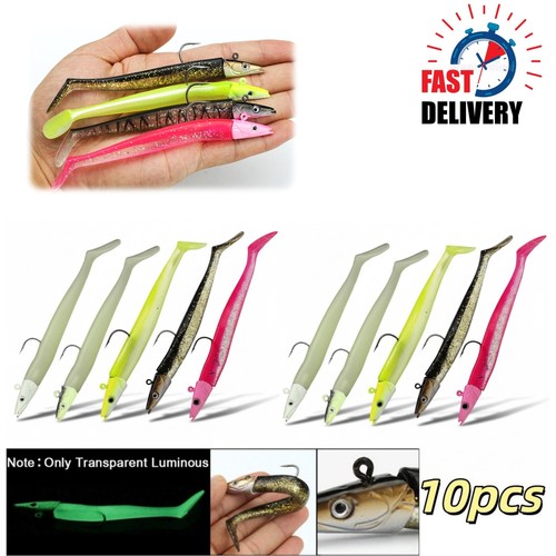 10pcs saltwater sandeel lures - 10pcs,