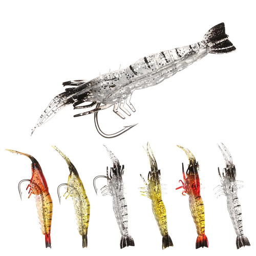 Soft silicone shrimp - 5x,