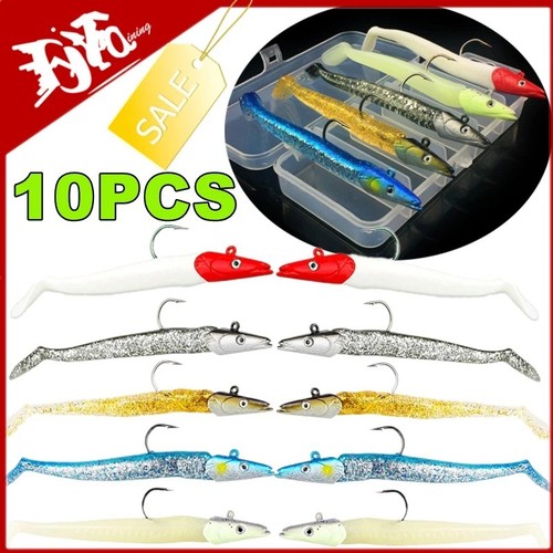 10pcs saltwater sandeel lures - saltwater,
