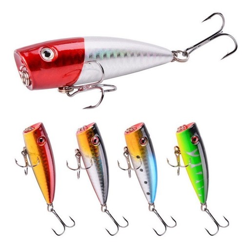 5pcs topwater popper - topwater, fishing