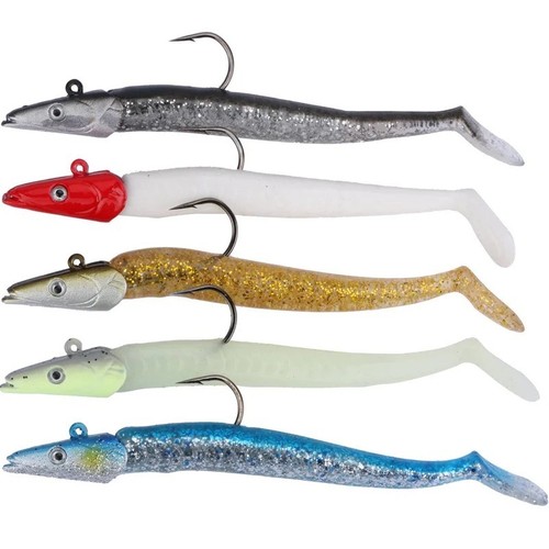 5pcs saltwater sandeel lures - saltwater,
