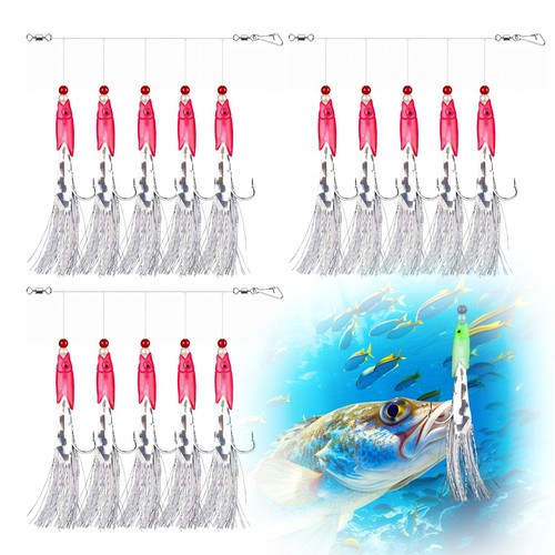 Pack mackerel feathers - 5, sea