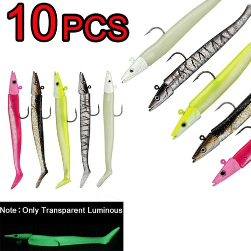 10pcs saltwater sandeel - 10pcs, lures