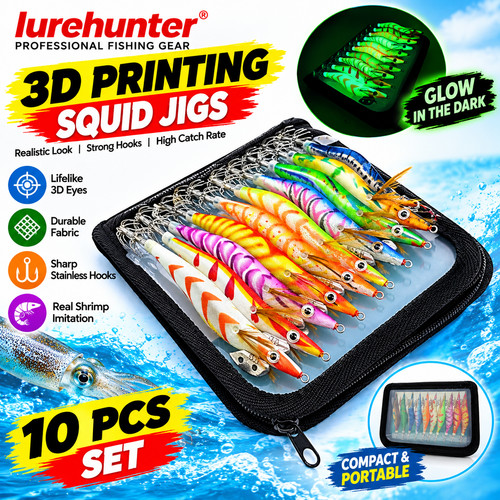 10pc luminous squid - 10pc, hook