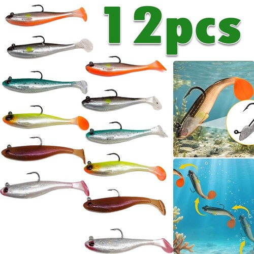 12pcs pre rigged - 12pcs, soft