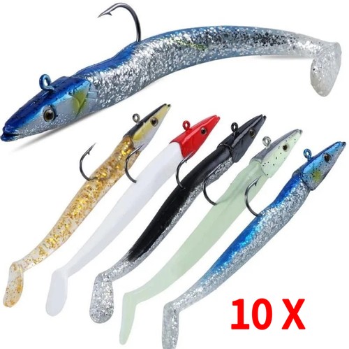 10pcs saltwater sandeel lures - 10pcs,