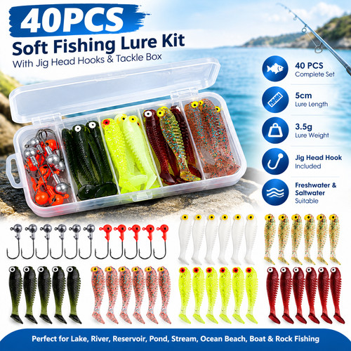 40pcs soft fishing - 40pcs, kit