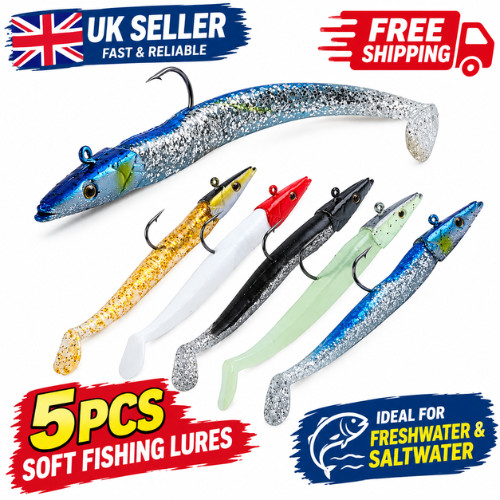 5pcs saltwater sandeel - 5pcs, lures